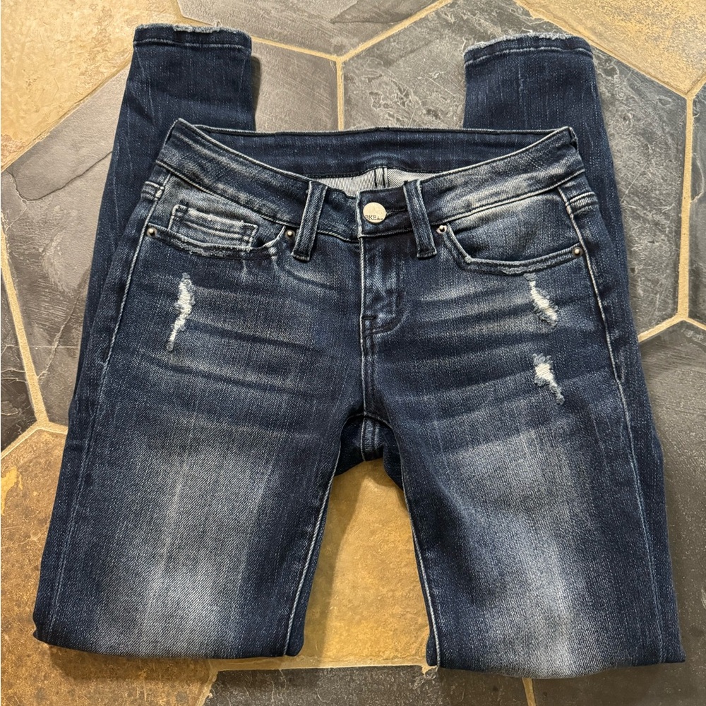 Buckle low riser jeans, size 24